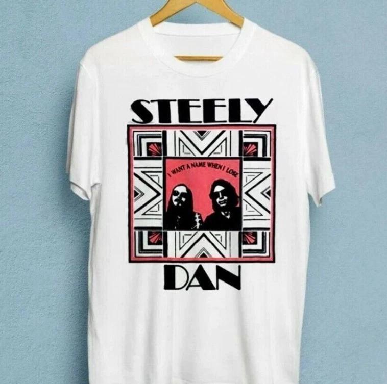 

Vintage 90S Steely Dan Rock Band Tour Shirt Cotton White Men S-23Xl 100% Cotton T-shirt Mens Tees Top 4XL