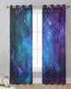 Starry Sky Space Universe Sheer Curtains for Living Room Decoration Window Curtains for Kitchen Tulle Voile Organza Curtains