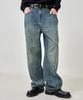 AOTT Oil Washed Wide Denim Pants Blue