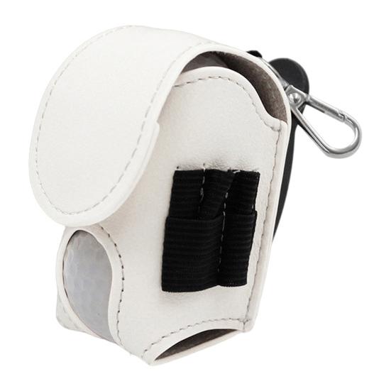 

Golf Ball Waist Bag with Clip Waterproof Faux Leather Golf Ball Tee Tools Accessories Organizer Pouch Holder Men Women Golf Enthusiasts Gift A білий