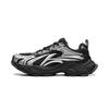 Li Ning Hei Star L2K Cushioning Abrasion Resistant Breathable Low Top Casual Shoes Women's Black Silver AGLW078-3