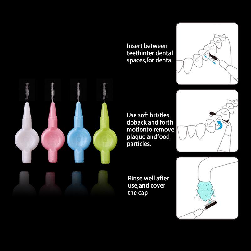 Interdental Round Gap Brush & Orthodontic Toothbrush for Oral Care