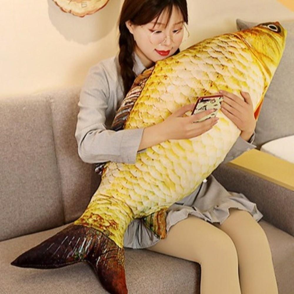 Simulation Fish Stuffed Animal Carp Soft Animal Simulation Fish Plush Doll Pet Cat Favor