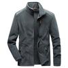 Fleece Clothes Men's New Autumn and Winter Fleece Warm Casual Top Fashion Solid Color Stand-up Collar Men's Jacket Jacket