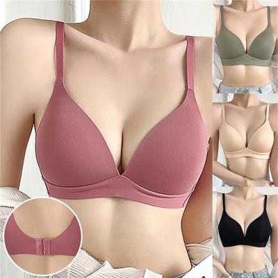 Nahtloser Damen-BH ohne Stahlring, bequem, leicht, atmungsaktiv, kabellos, Unterwäsche für Mädchen mit kleiner Brust