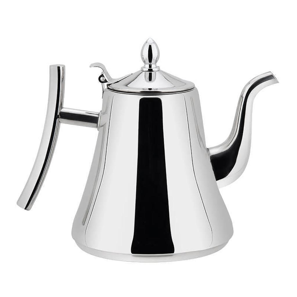 1.2L Edelstahl Teekanne mit Sieb Verdickte Kaffeekanne Hotel Restaurant Kaltwasserkessel
