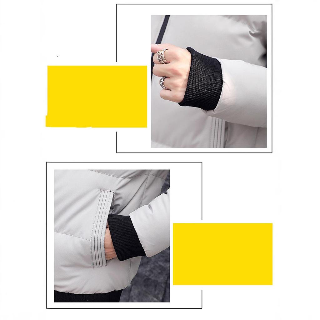 Men's Stand-up Collar Cotton Clothes, Thickened Warm Cotton Clothes, Jacket, Feather Army Clothes, Cotton Clothes.