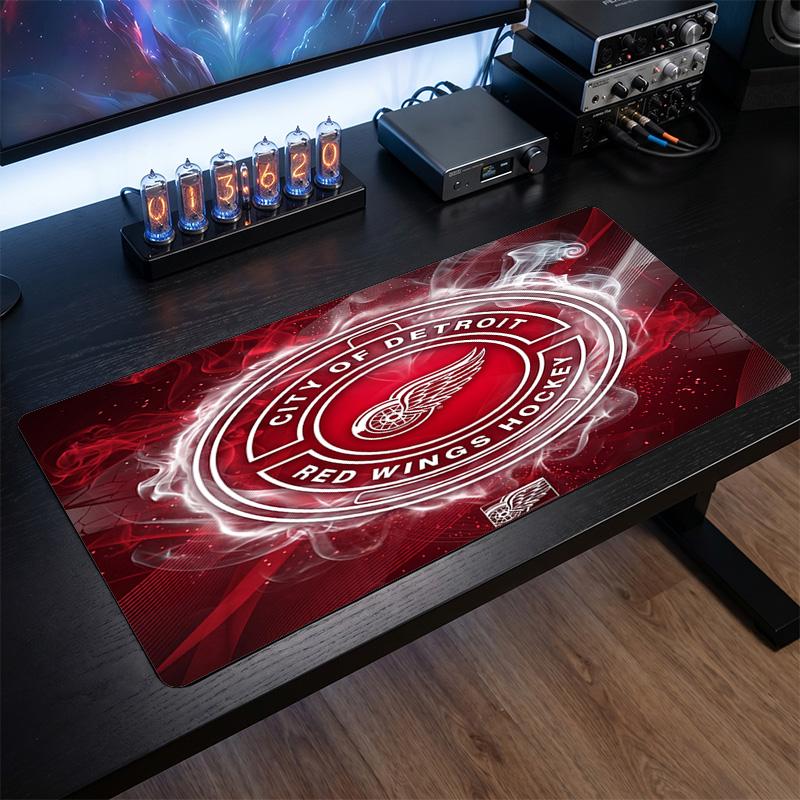Detroit Red Wings Pattern Mousepad Anti?Slip Rubber Desk Pad For Gaming Working Desktop Decoration