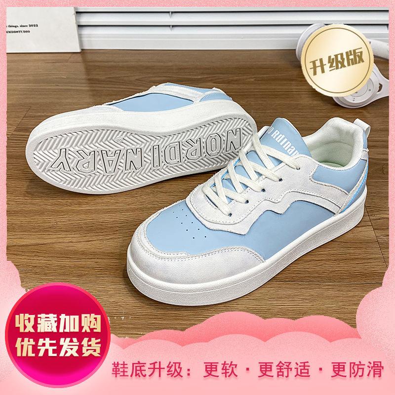 

Нишевые женские новые универсальные осенние дышащие ретро повседневные кеды белая обувь тренд 40 синий