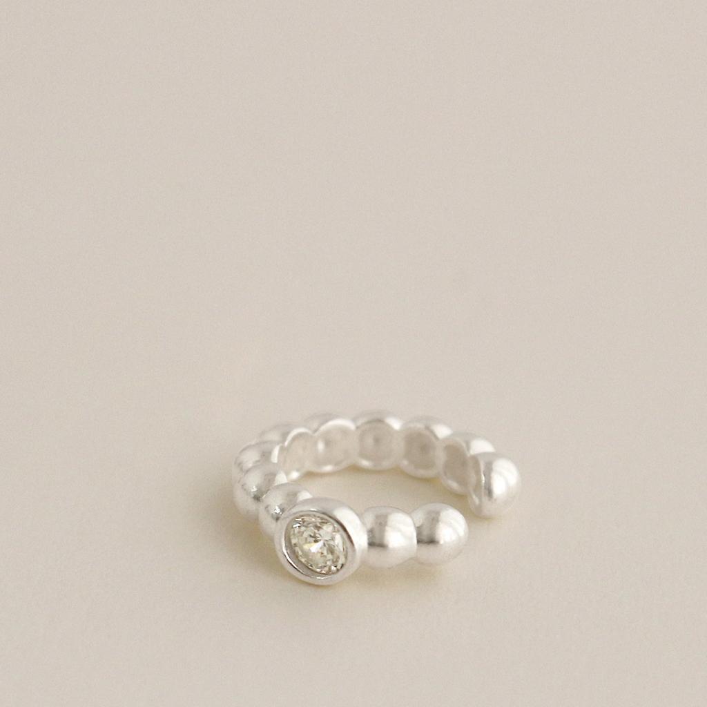 47Bag 925 Silver Ear Curve Clip-On Ring Piercing Earrings Ila