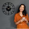 Metallic Analog Wall Clock for Home, Office, Living Room, Bedroom, Kids Room and Kitchen (40 X 40 Cm) | Big Size Stylish Latest Home Decor |