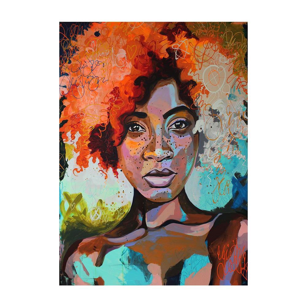 African Woman Abstract Art Canvas Paintings Africane Girl Africa Art Posters and Prints Wall Art Pictures for Living Room Decor