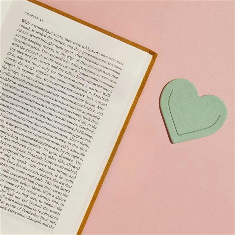 10 Pcs Bible Bookmarks PU Leather Bookmarks Heart Shaped Bookmarks Creative Page Marker Reading Supplies for Teacher