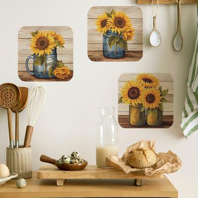 Fun-f73 Ölgemälde Sonnenblume Schlafzimmer Wohnzimmer Verschönernde Dekorative Wandaufkleber