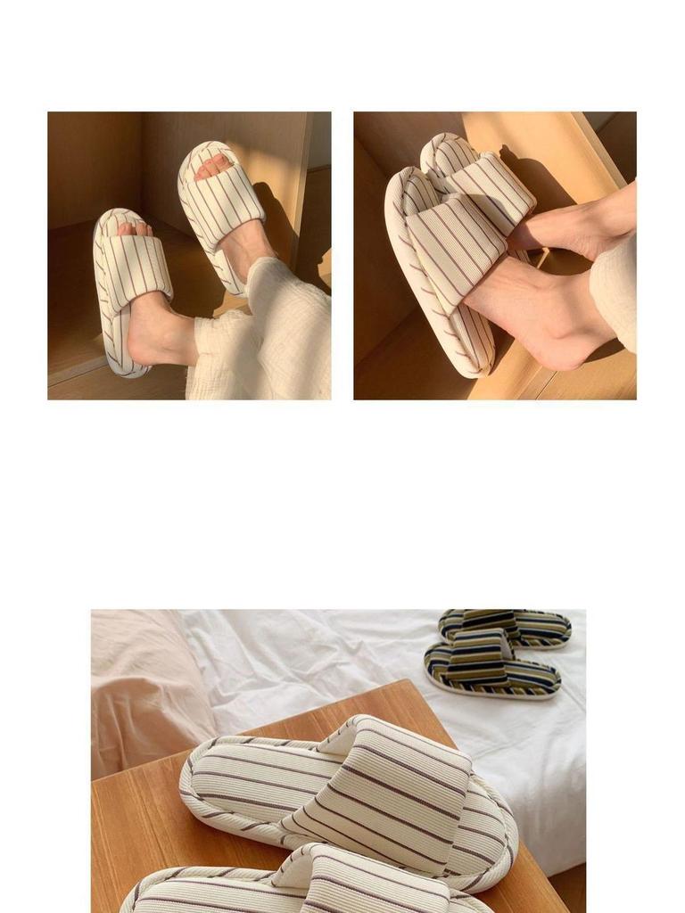 Four Seasons Linen Floor Mop Slippers - Women's Spring/Autumn & Men's Summer, Non-slip Cotton Linen for Indoor Use