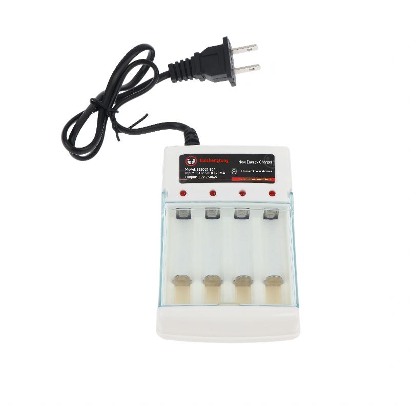 4 Slot AA AAA 1.2V Battery Charger with Independent Charging EU US Plug for Household Electronics and Travel Convenience