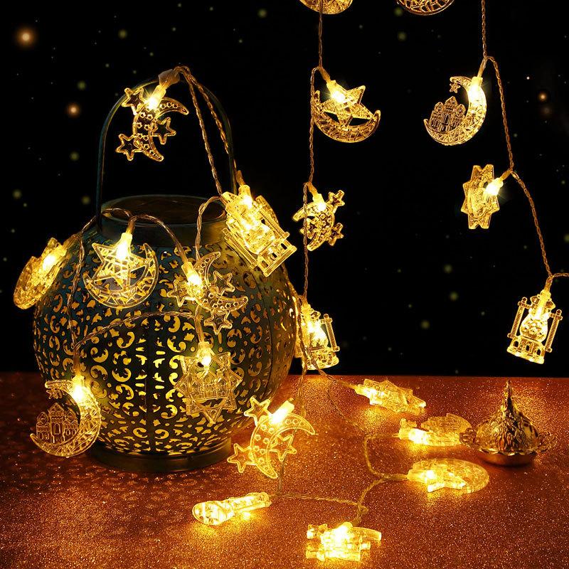 Led Eid Mubarak String Lights Islam Muslim Festival Party Decor Moon Star Castle Lantern Ramadan Decoration For Home 2026