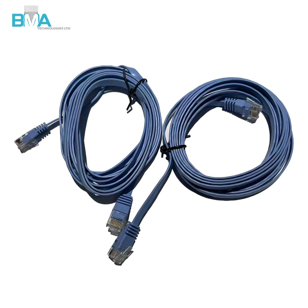 CAT5E UTP 8P8C RJ45 Cable 3M/9.84ft Blue Flat for Network & Data Transmission