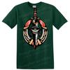 Sword Shield Graphic T Shirt Vintage Look Warrior Art Tee for Gamers