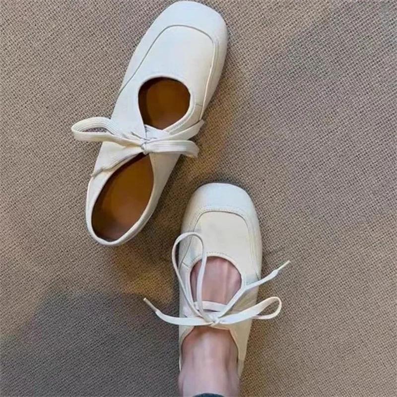 Women Flats Loafers Casual Sneakers Square Toe Sport Summer Running Shoes 2025 New Brand Elegant Shoes Party Zapatos