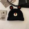 Versatile Hat Style Cute Cartoon Bear Ear Womens Warm Knitted Hatscaps