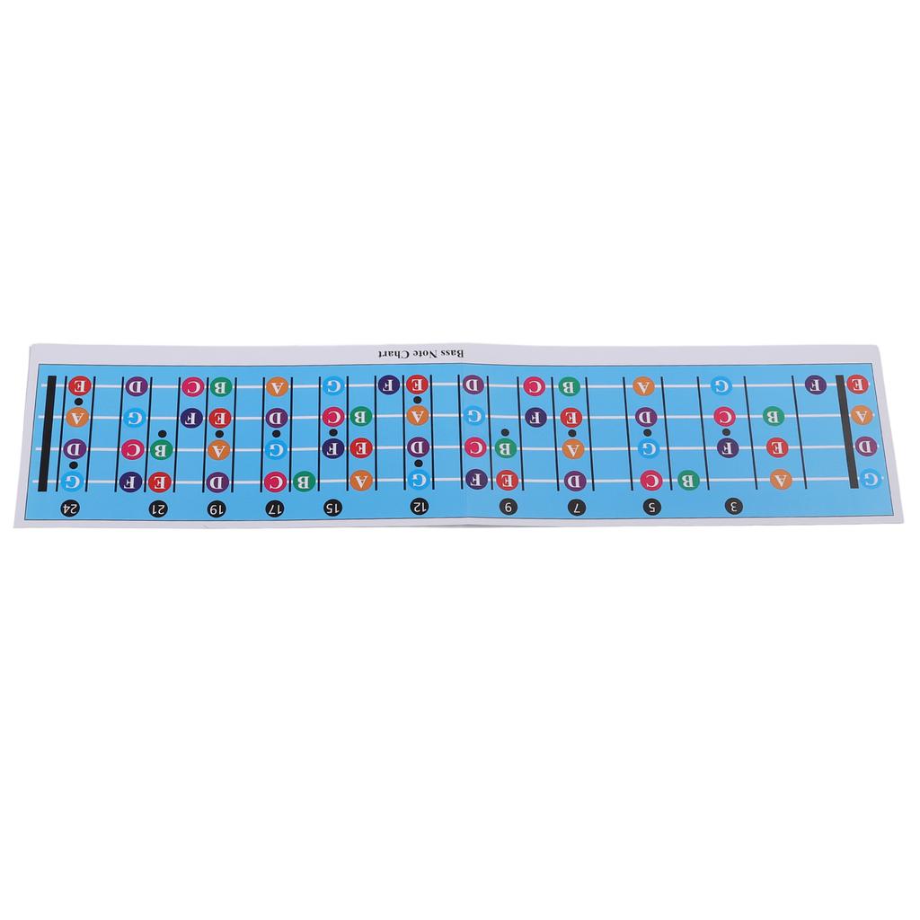 Bass Guitar Fretboard Note Chart Color Coded Quick Learning 4 String Bass Scale Chart