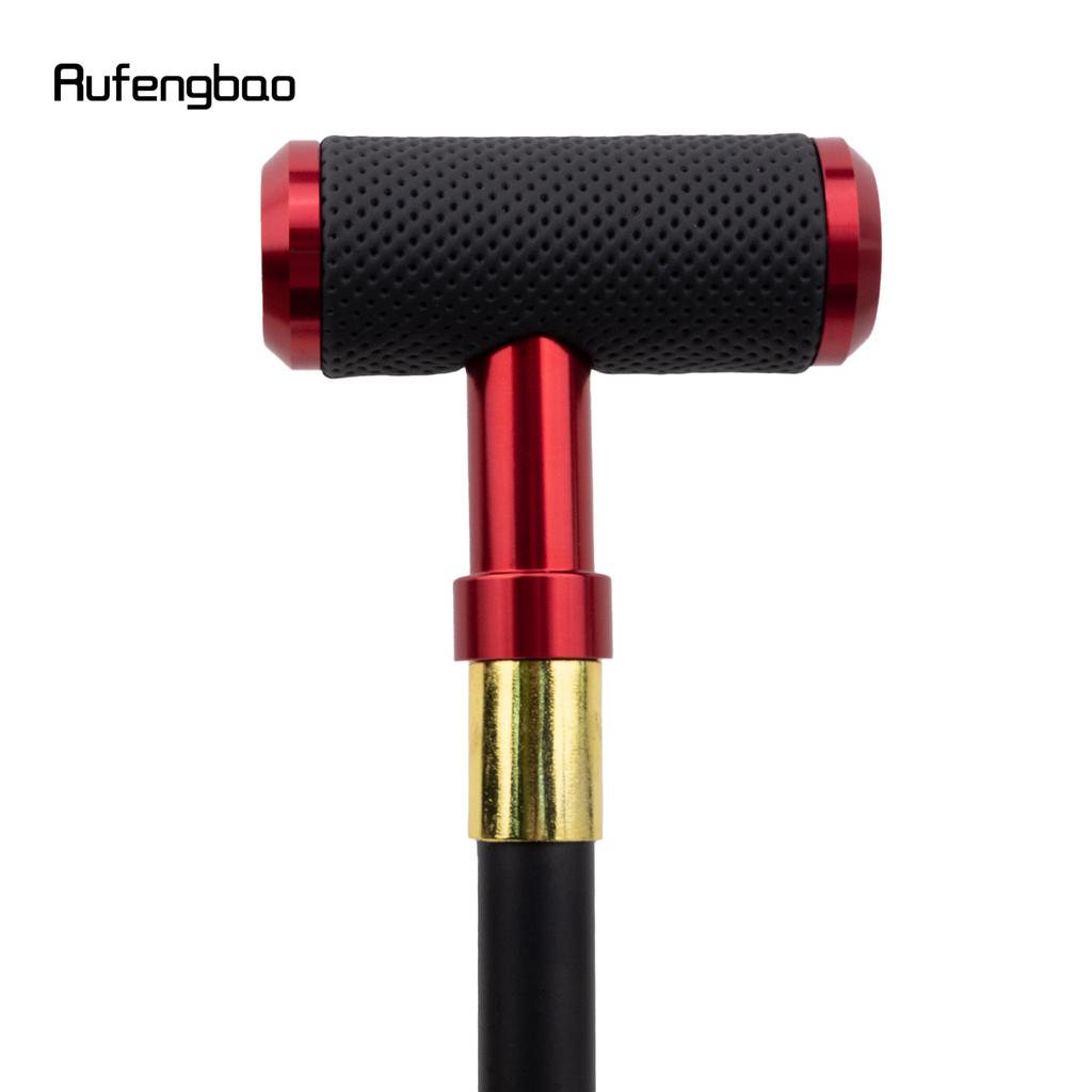 Red Leather Cylinder Silver Walking Cane Fashion Decorative Walking Stick Gentleman Elegant Cosplay Cane Crosier 94cm