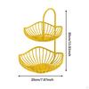 2 Tier Fruit Basket Bowl Bread Onion Garlic Holder Vegetable Stand for Dining Room