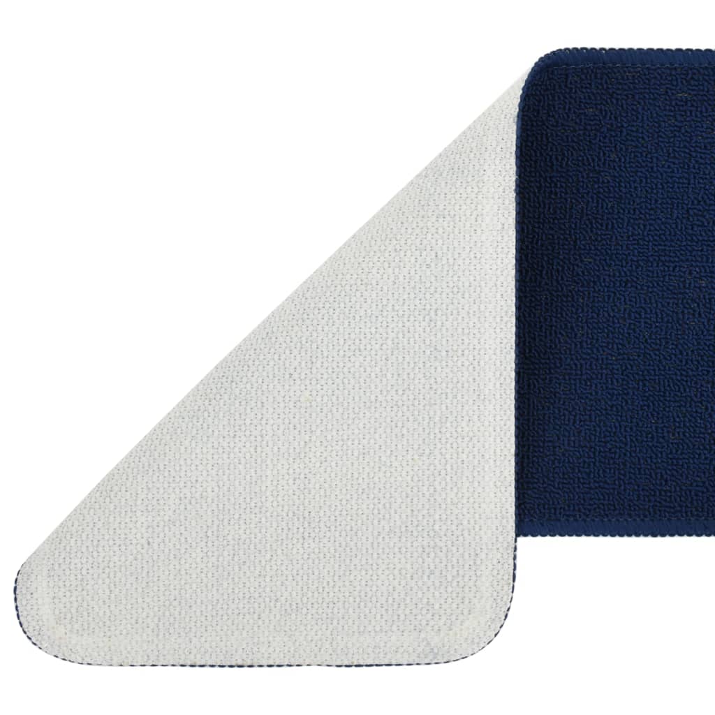 Non Slip Stair Mats 15 pcs 75 x 20 cm Navy Blue Rectangular