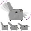 Electric Recliner Chair Cloud Gray Fabric