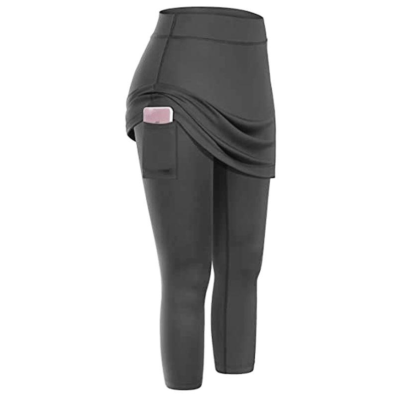 

Women s European & American Style Fitness Yoga Pants with Side Pockets – High Elasticity Casual Running Wear XL сірий колір