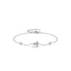 Moissanite 925 Sterling Silver Minimalist Heart-shaped Geometric Design Diamond Bracelet Adjustable Stacked Fashion Wedding Gift
