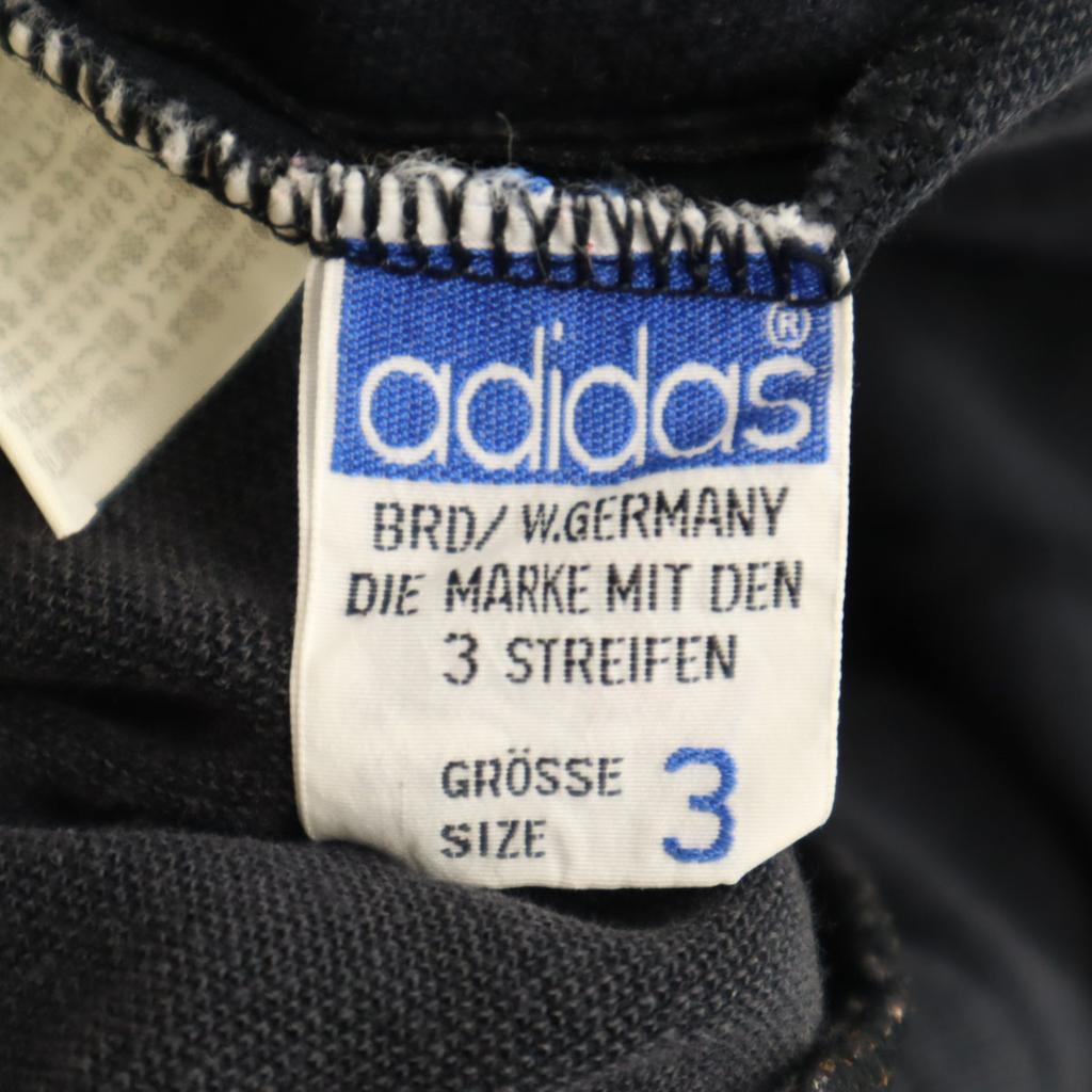 Adidas 70s Vintage Tags da Alemanha Ocidental Calças de treino 3 preto Malha Descente Masculino Usado
