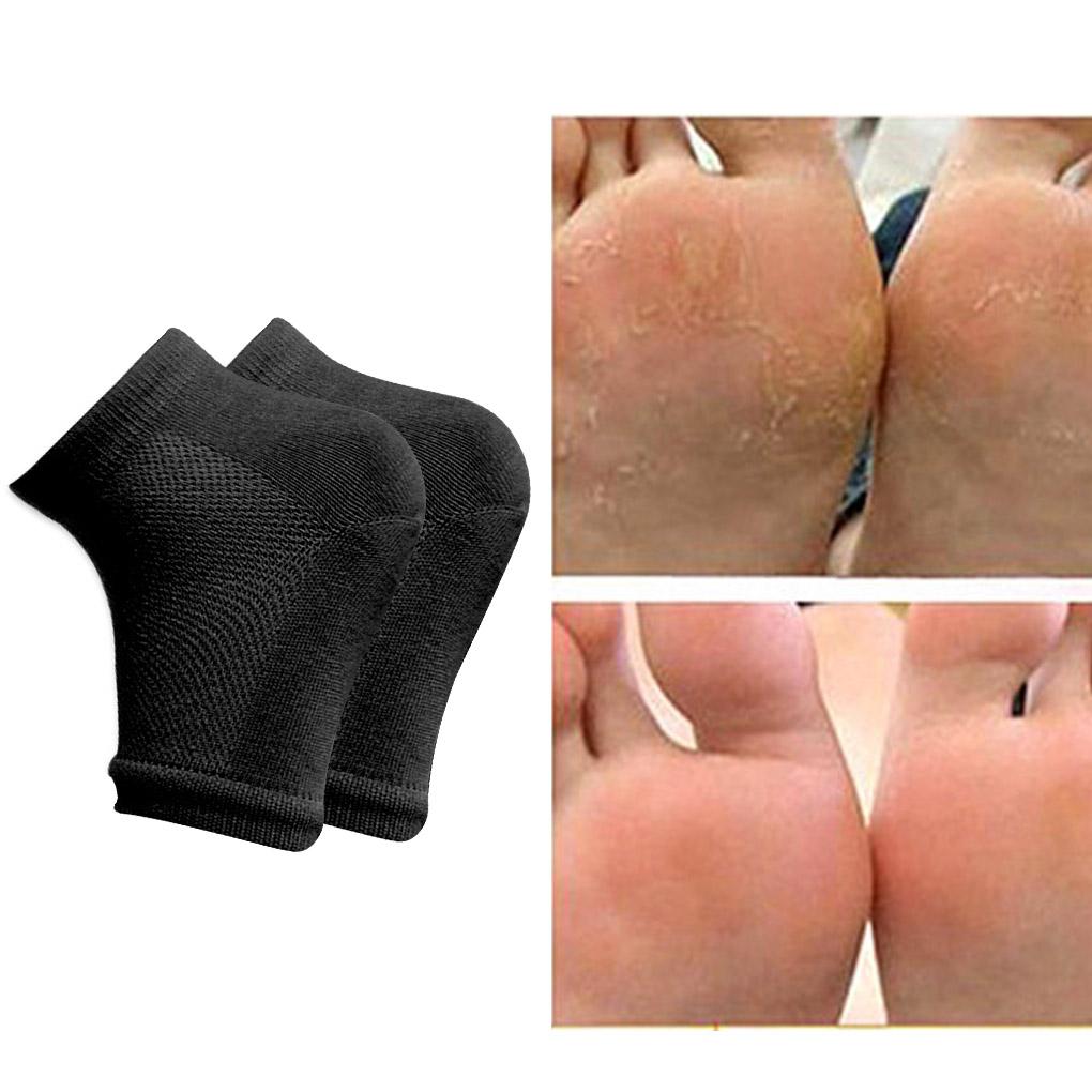 1 Set Gel-Fersensocken Feuchtigkeitsspendend für trockene Fußhaut Offene Zehen Silikon Schönheitsstrümpfe Verstellbares Knöchel-Set Unterstützung Sport