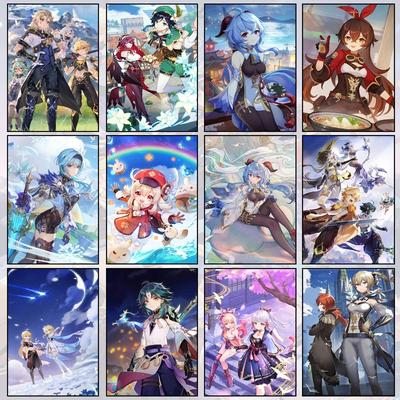 Anime Cartoon Game Genshin Impact Canvas Painting Print Wall Art Character Poster Picture Home Children's Room Decoration Mural