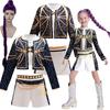 KPop Rumi Cosplay Moda Roupas Meninas Demônio Caçadores Performance de Palco Fantasia Uniforme Crianças Cantor Show Festa Fantasias