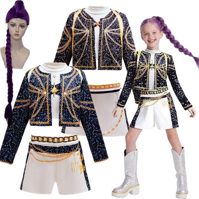 KPop Rumi Cosplay Fashion Clothes Demon Girls Hunters Stage Performance Dress Up Uniform Children Singer Show Party Costumes