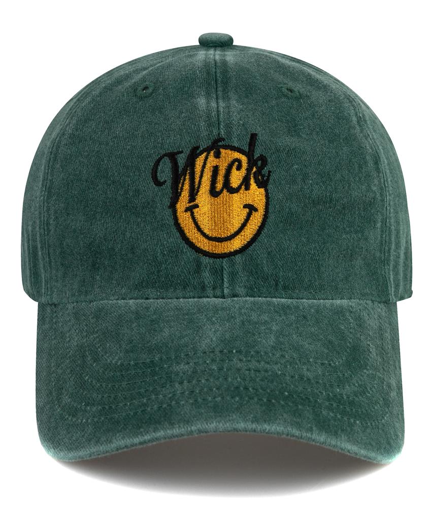 Wig Smile Stonewashed Ball Cap - Green