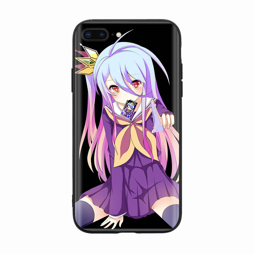 Schwarze Hülle für Xiaomi Redmi 13C Note 9 iPhone XR 7 8 14 15 11 12 13 X XS Pro Max Samsung A25 S23 S24 FE Ultra Plus No Game No Life