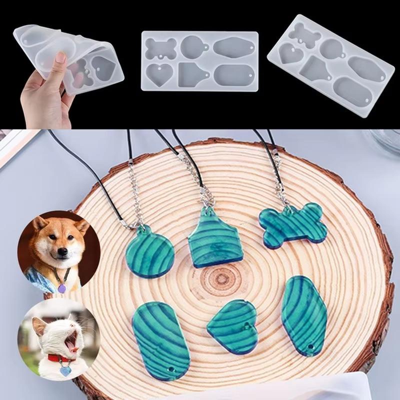 1 buc. Artizanat din Rășină Articole pentru Animale de Companie Instrument pentru Confecționarea Bijuteriilor Matriță de Silicon pentru Pandantiv DIY Matriță pentru Breloc Matriță din Rășină Etichete Agățate Os de Câine