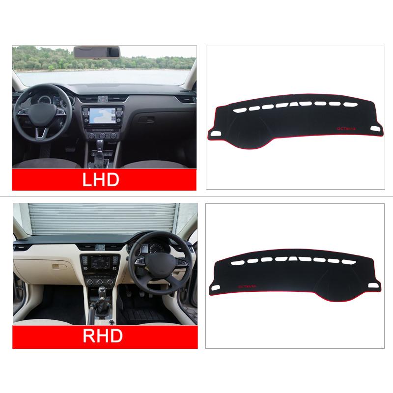 Auto Armaturenbrettabdeckung Lichtschutzmatte Anti-UV Teppich Matte Zubehör Für Skoda Octavia A7 MK3 5E 2015 2016 2017 2018 2019 2020