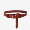 Women's Genuine Leather Belt Without Hole Design High-end Slimming Waist with Suit Jacket Trendy Women's Cowhide Leather Belt