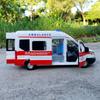 ZOXWG1 1:34 FORD Transit Alloy Ambulance Vehicles Car Model Diecast Metal Toy Broadcast Car Model Simulation Sound and Light Kids Gifts