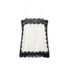 Women Satin Lace Camisole Top Sleeveless Spaghetti Strap Silk Lace Trim Cami Top 2026 Summer Sexy Tank Top Streewear