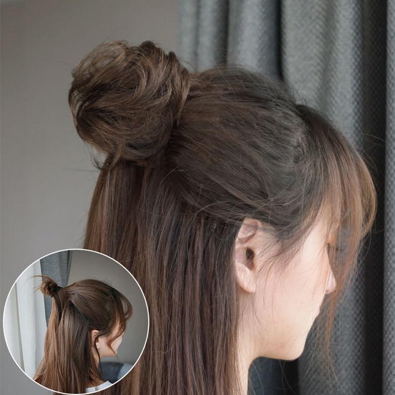 LUPU Synthetic Fake Hair Bun Tie Scrunchies Chignon Pigtails Craw Headbands For Hair Woman Messy Hairpieces Heat Resistant Fiber