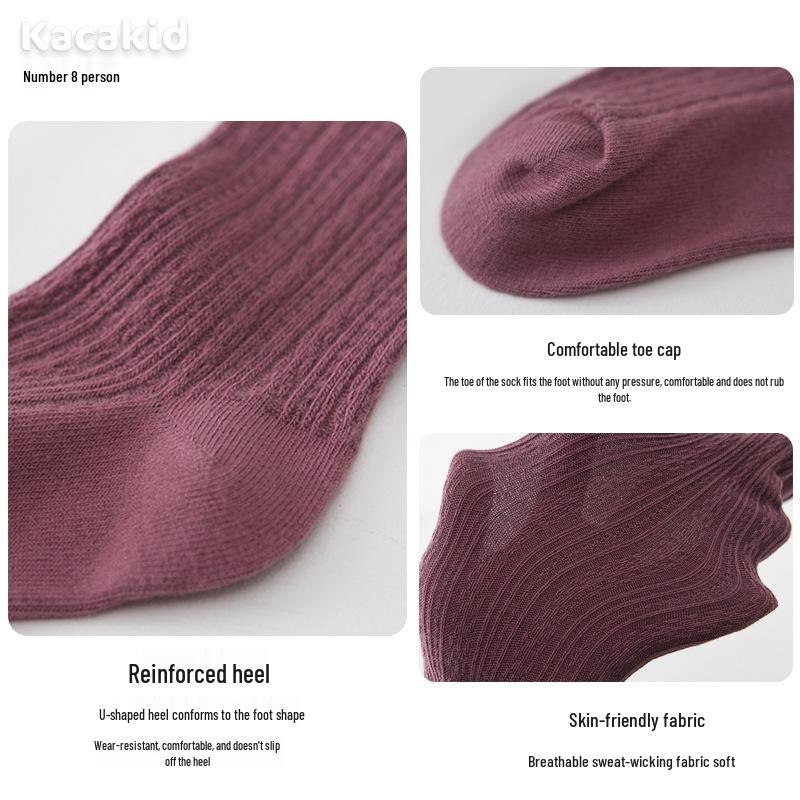 Autumn Cotton Baby Girls' Solid Color Tights and Leggings