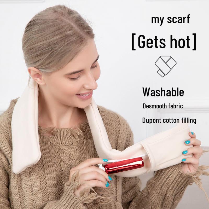 Unisex Winter Heated Scarf & Shoulder Pad - Smart Charging Neck Warmer