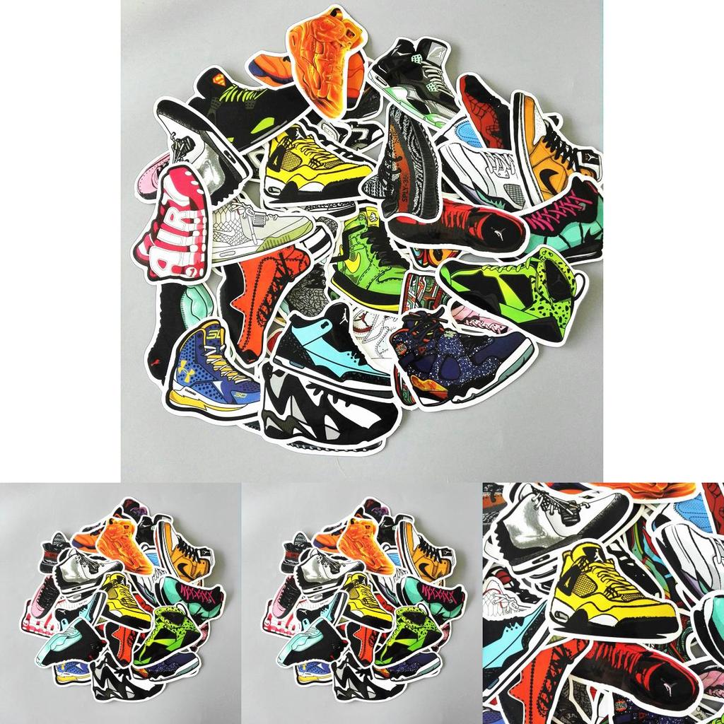 Premium Basketball Superstar Sneakers Stickers Vinyl Graffiti Creation Decals Decor