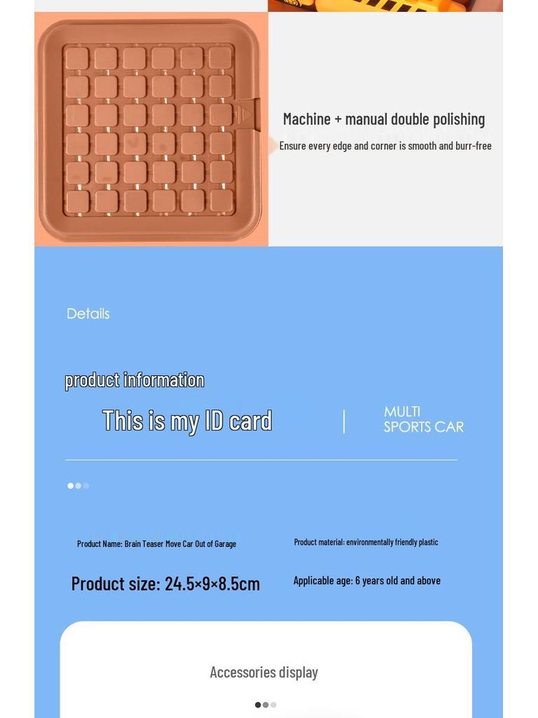 Kids’ Huarong Road Racing Car Puzzle: Math & Problem-Solving Challenge for Kindergarten