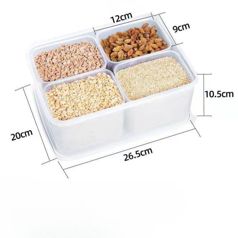 Ice Powder Boxes, Plastic LIDS, Stall Ingredient and Seasoning Boxes, Transparent Food Seasoning Boxes, Compartments and Storage Boxes